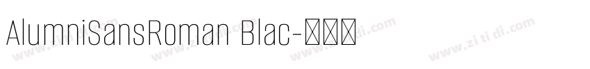 AlumniSansRoman Blac字体转换